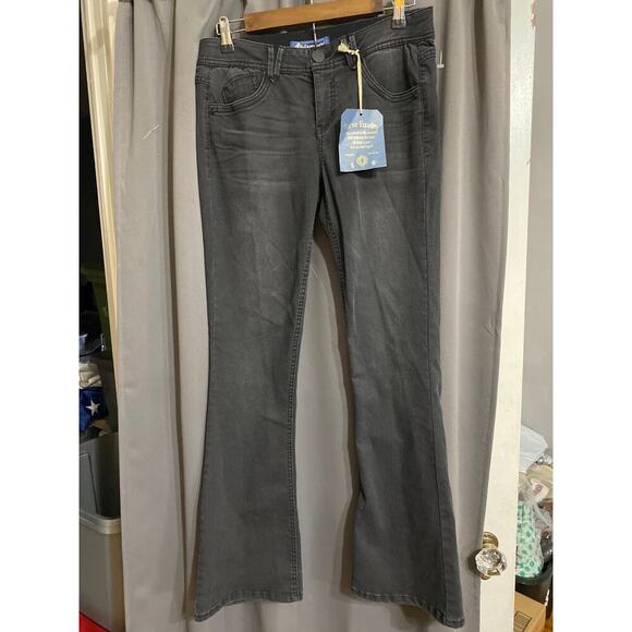 NWT DEMOCRACY ABSOLUTION BLACK DENIM JEANS BOOTCUT WOMENS SIZE 6 - Picture 1 of 13